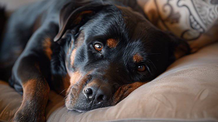 cane disteso in un angolo di casa