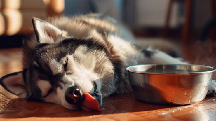 cane disteso per il caldo