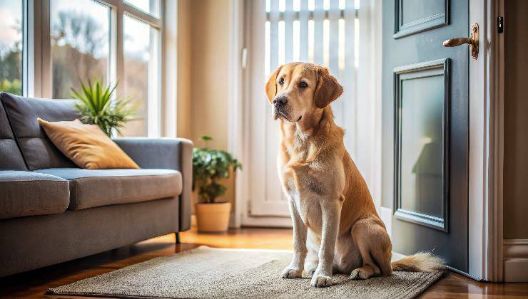 cane aspetta il proprietario