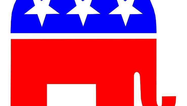 Elefante come simbolo del partito repubblicano in America 