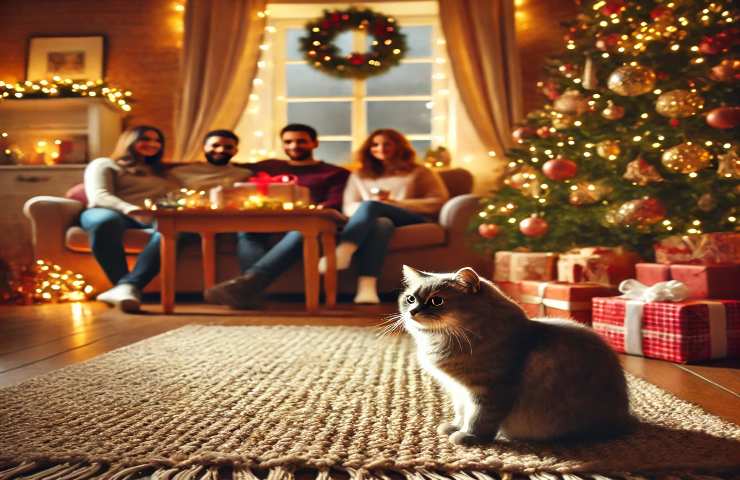 Gatto in casa a Natale