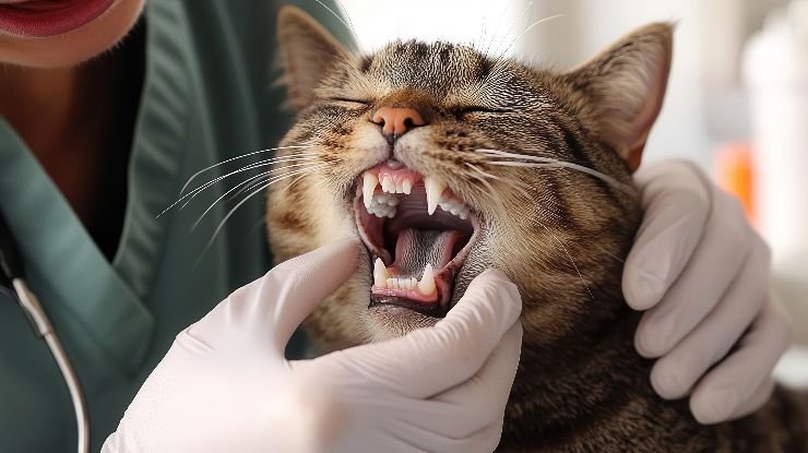 gatto con problemi ai denti